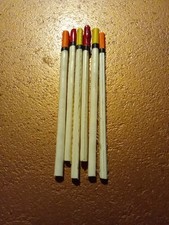 6 X Traditional Peacock Quill Feather Waggler Fishing Float