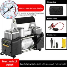 Dual Cylinder 12V Air Compressor Pump Heavy Duty Portable Tyre Inflator 150PSI