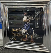 Donald Duck with treasure,liquid art & chrome step frame wall art diseny picture