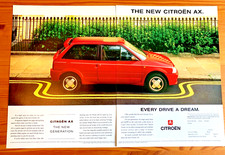 CITROEN AX GTi - 1991 ORIGINAL FRAMEABLE COLLECTIBLE CLASSIC CAR ADVERT