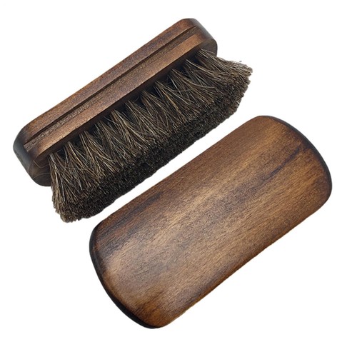 Piece horsehair shoe brush - 2-piece,