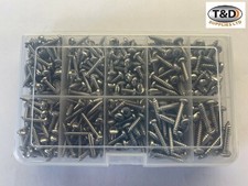 455x Stainless Steel Self Tapping Screws Set-Pan Pozi Head Assorted Kit with Box