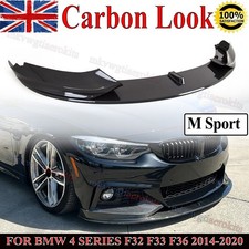 For BMW 4 Series F32 F33 F36 M Sport Front Splitter Lip Carbon Fibre Style UK