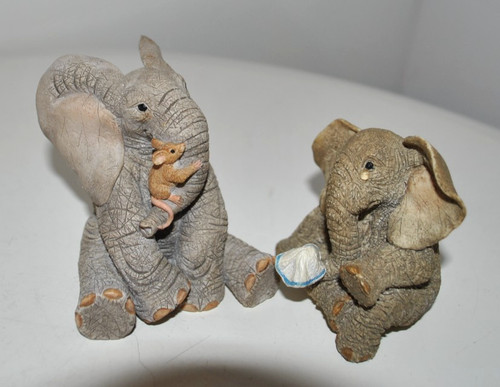 Tuskers elephant figurine - elephant, duo-
