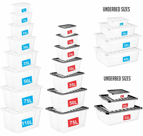 Plastic storage boxes - storage, with