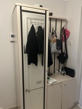 Coat and Hat Stand Shoe Rack Shelf Hanger 8 Hook 5 Tier Jacket Hat Bag Storage