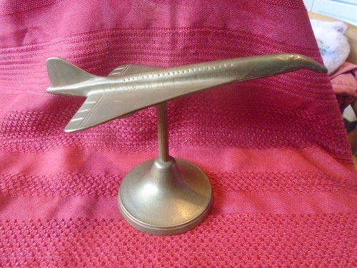 Vintage brass concorde plane - vintage,