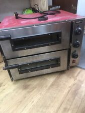 Commercial Baking Oven Fire Stone Electric Pizza Oven 2 x 16” Twin Deck
