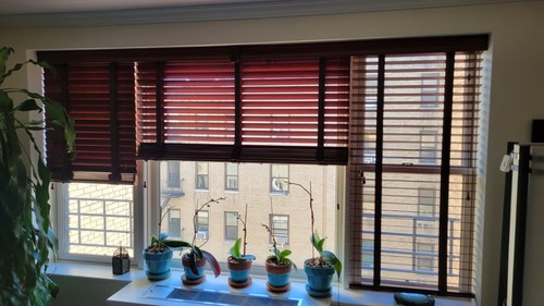 Wood window blinds shades - wood,