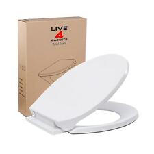 Luxury Bathroom Toilet Seat Soft Close White Seats Anti Slam WC Home Heavy Duty
