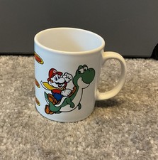Vintage 1992 Mario Mug Featuring Bowser And Yoshi Official Nintendo