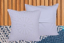 White Fancy Cushion Cover