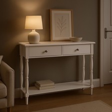 White Console Table with 2