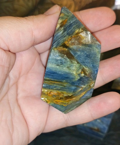 Small blue kyanite polished - small,