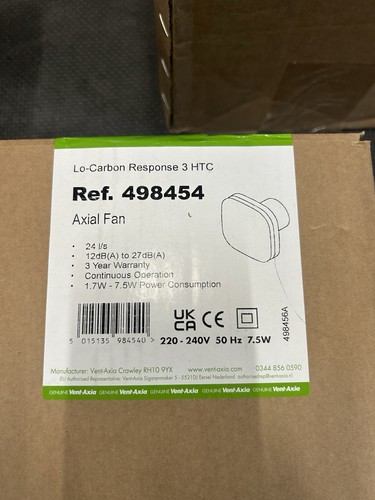 Vent axia extractor fan low - fan,
