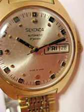 Vintage SEKONDA Automatic 27 Jewels Men's Watch c/w Case