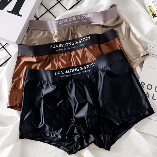 Thin satin silk boxer briefs - thin,