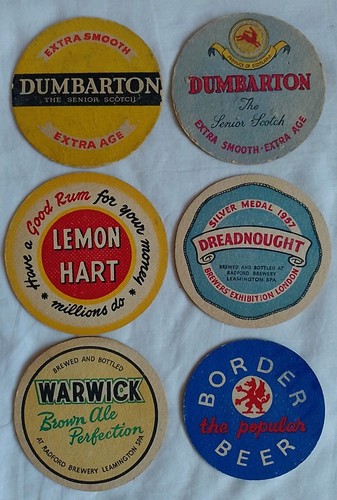 Vintage beer mats various - vintage,