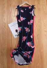 Joules Riva Mid Dress Navy Floral Summer Holiday UK 12 New