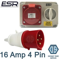 16 Amp 4 Pin Interlock Socket