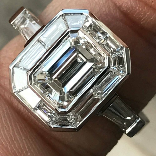 5ct emerald cut diamond - 5ct,