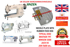 NEEDLE PLATE+RUBBER FEED DOG