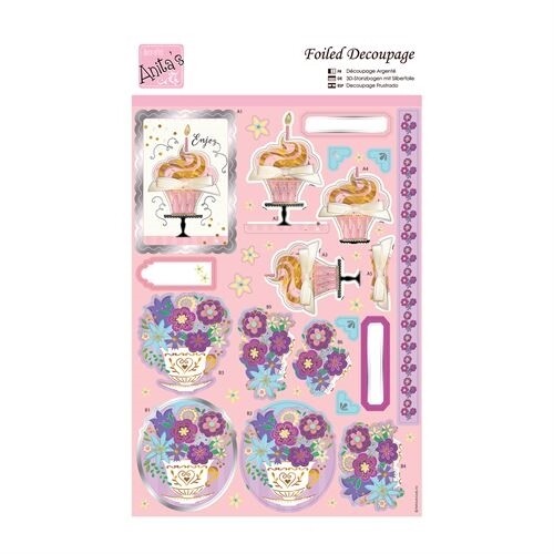 Anita foiled decoupage - foiled,