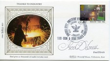 1986 INDUSTRY GREAT BRITAIN BENHAM FDC SIGNED the late FRED DIBNAH VGC