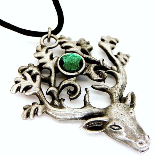 Stag lord amulet necklace - amulet,