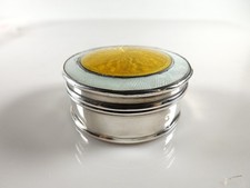 ANTIQUE SILVER & ENAMEL ROUND BOX HALLMARKED BIRMINGHAM 1919 REF 401/2
