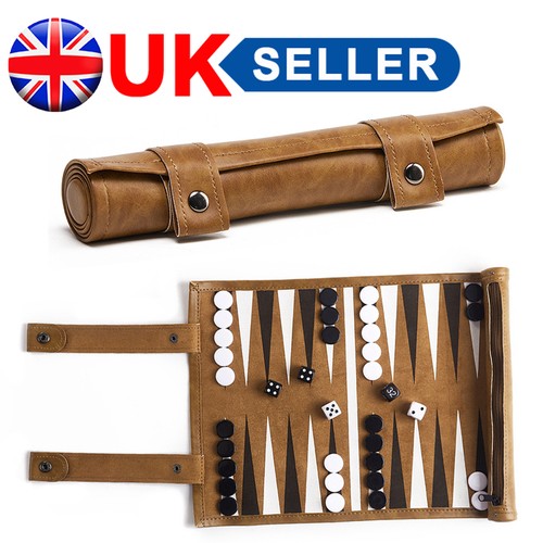 Travel backgammon set faux - backgammon,