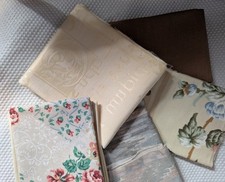 6 X FLORAL FABRIC LARGE REMNANTS BUNDLE 100% COTTON QUILTING  SCRAPS 54 X 41 CM