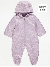 Baby Girl's pram Suit, Purple