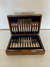 12 MOTHER OF PEARL & EPNS FRUIT KNIVES & 11 FRUIT FORKS & 12 FISH KNIVES & FORKS