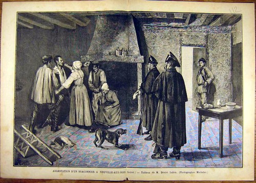 Old antique print painting - print,