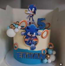 Sonic Cake Topper  - Name and Age Personalised