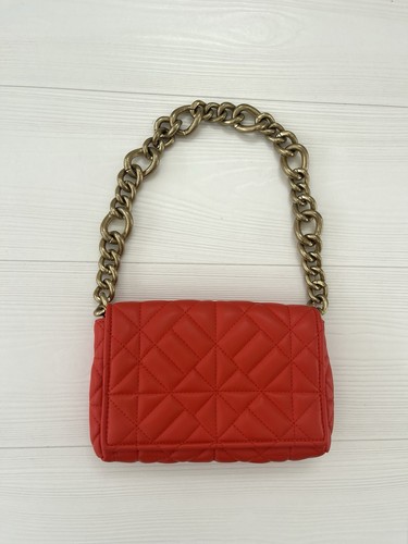 Zara orange quilted handbag - zara,
