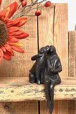 Girl And Her Dog  Ornament cast iron