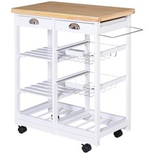 HOMCOM Rolling Kitchen Island