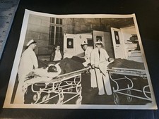 Vtg Ambulance 8x10 Photo Black