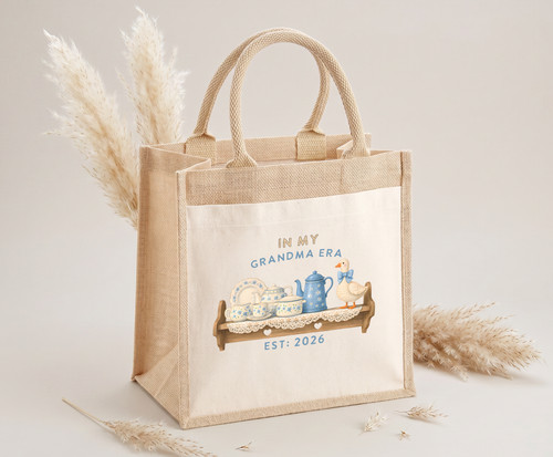 Personalised jute bag tote - jute,