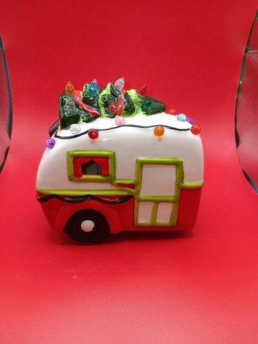 Porcelain lighted camper - porcelain, w