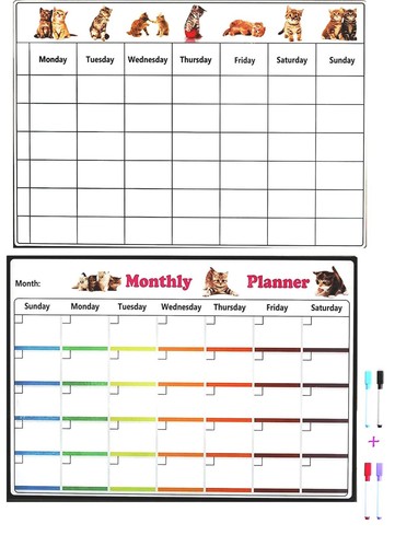 2pc magnetic calendar month - 2pc,
