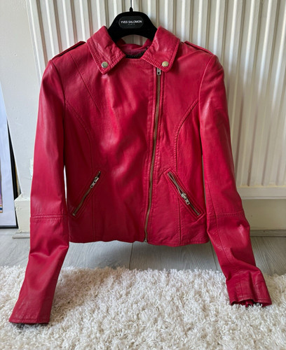 Muubaa red leather biker - muubaa,