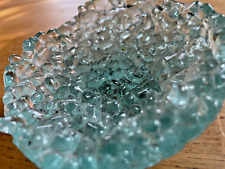 Crushed recycled glass handmade kiln fused glass small trinket dish