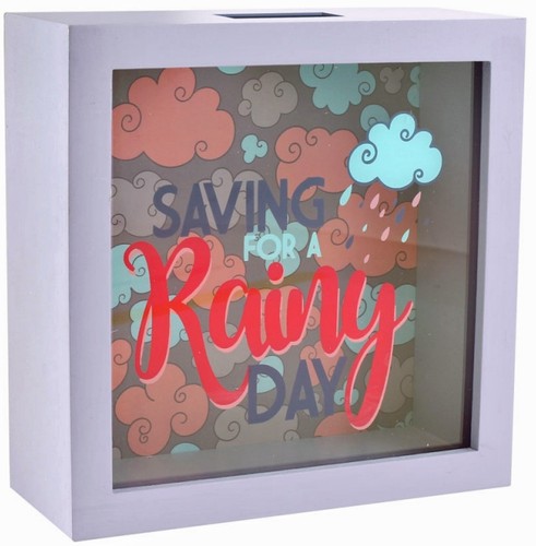 Wooden money box framed glass - box,