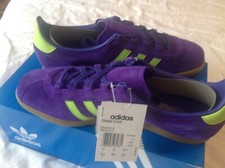Adidas Trimm Star UK 🇬🇧 10  Purple / Slime "Size ? BNIBWT DEADSTOCK . Pristine
