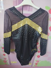 Pink Leisurewear Leotard AXS 32 Age 9-10 Long Sleeves 