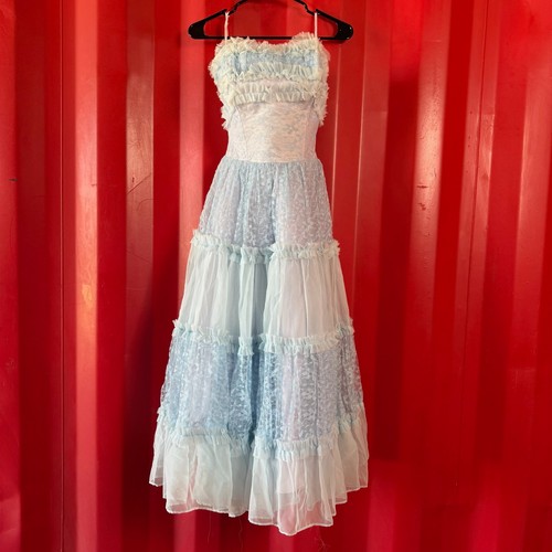 Vintage 1950 light blue lace - vintage,