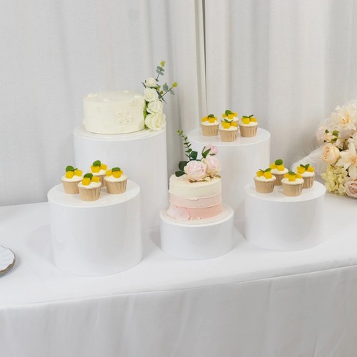 White acrylic cake stand - white,